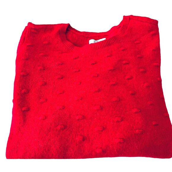 CROFT & BARROW LONG SLEEVE PULL-OVER ROUND NECK SWEATER, WOMENS, 0X (14W), RED - Picture 6 of 12